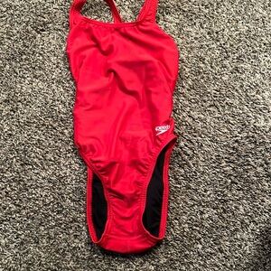 Speedo red swim team competition suit 6/32